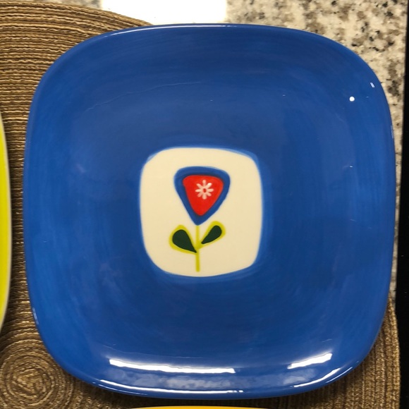 OmniWare Square Serving Plates - Set of Four 7” - Picture 3 of 6